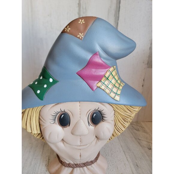Party 1993 scarecrow ceramic head fall Halloween unique home decor - Picture 4 of 12